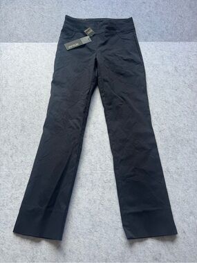 Renuar Black Stretch Straight Leg Pants Women’s Size 0 Pull-On Slim Fit NWT